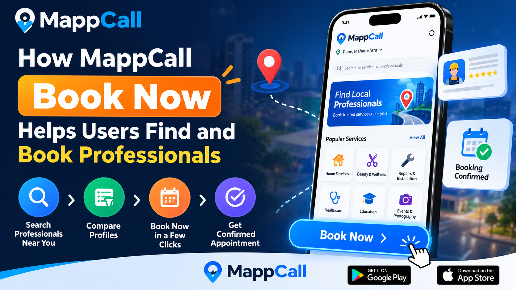How MappCall Book Now Helps Users Find and Book Professionals