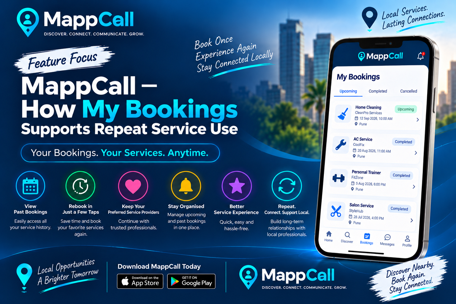 MappCall - How My Bookings Supports Repeat Service Use
