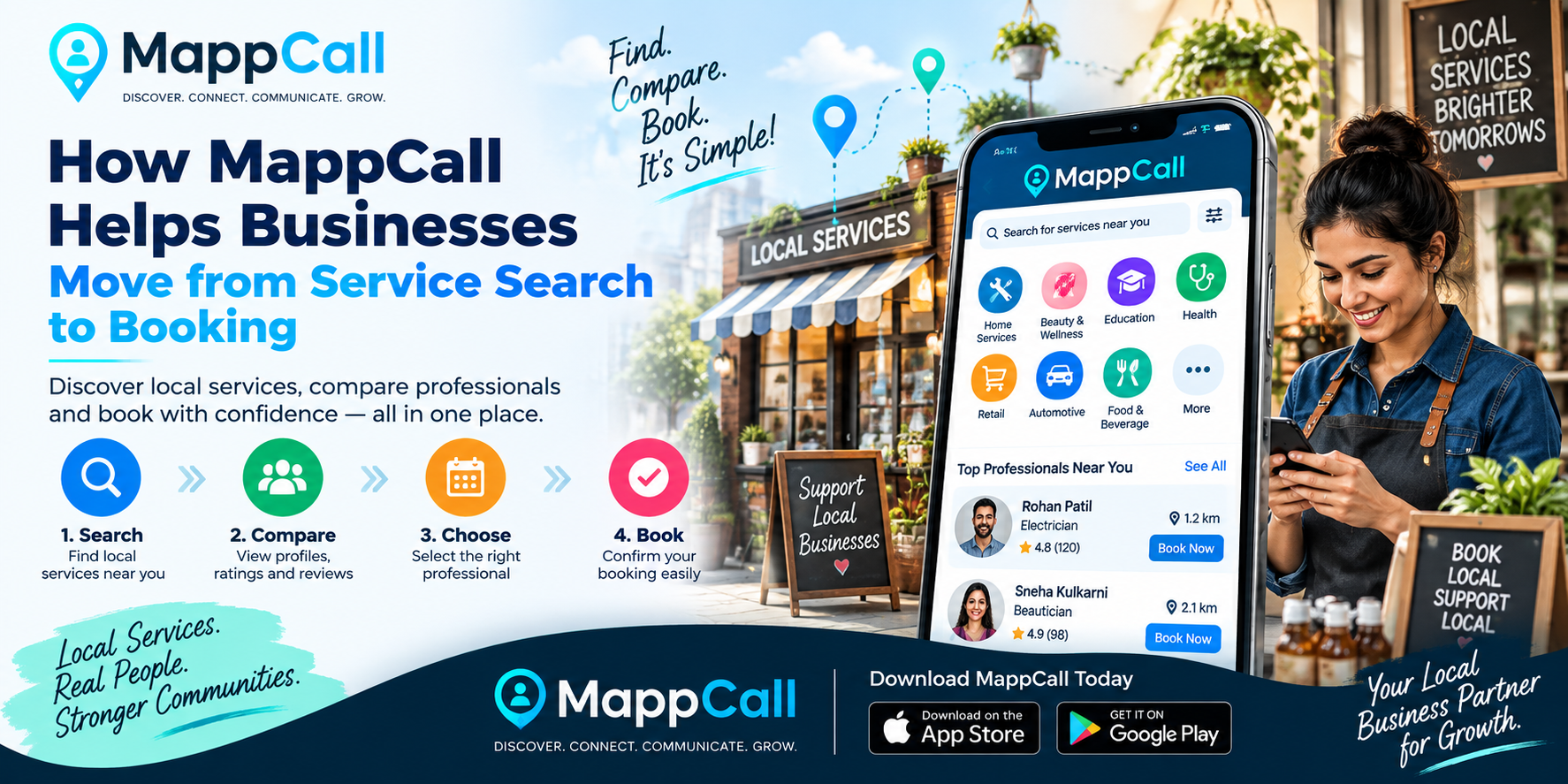 How MappCall Helps Businesses Move from Service Search to Booking