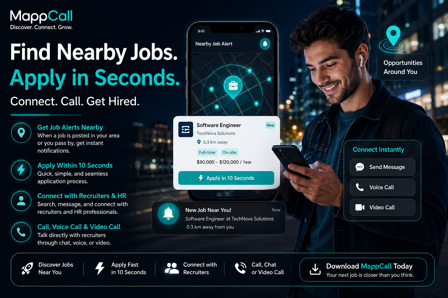 How to Find Nearby Jobs Instantly with MappCall