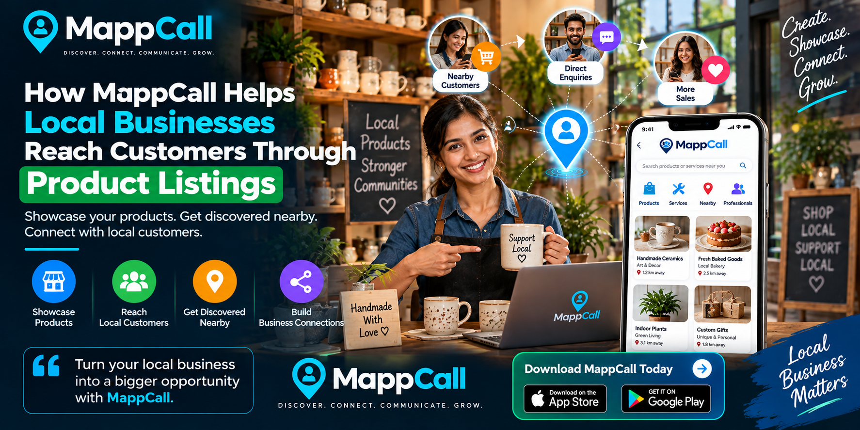 How MappCall Product Listings Help Local Businesses Reach Local Marketplace Customers